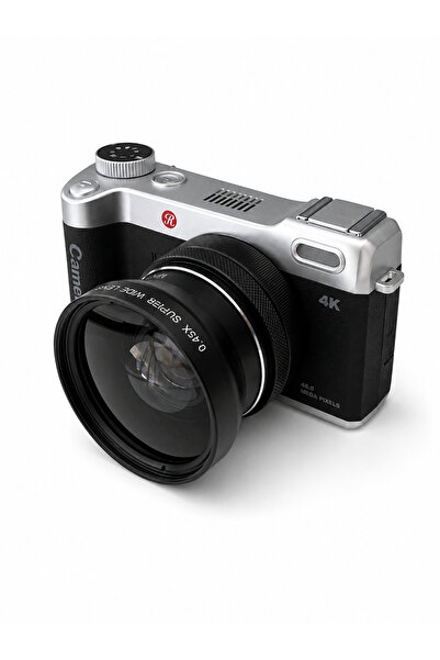 Bubitechh 4K Dijital Video Fotoğraf Makinesi 64 MP 4K Macro Geniş Açı Lens 16...