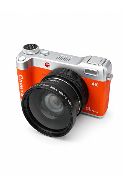 Bubitechh X90 4K Dijital Fotoğraf Makinesi 64MP Macro Geniş Açı Lens 16X Zoom