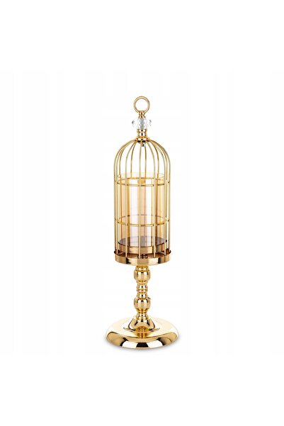 NO BRAND Suport de lumânări din sticlă înalt, elegant, felinar decorativ, 52 ...