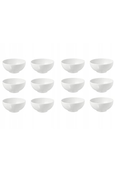 IKEA 365+ Bol, cu pereți rotunjiți, alb, Set de 12, 13 cm
