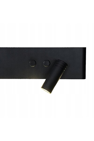 NO BRAND Kinkiet Resort Negru dreapta 10W + 3W LED 4000K