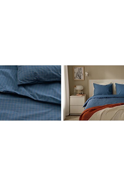 NO BRAND Ikea DOFTAKLEJA Husă de pilotă și 2 fețe de pernă, bleumarin, 200x20...