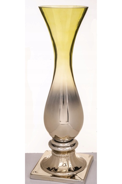 NO BRAND VAZĂ DE FLORI ÎNALTĂ, DIN STICLĂ, MODERNĂ, 38 CM, AURIE