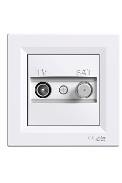 Schneider Electric Priză terminală TV-SAT Asfora 1dB cu ramă albă EPH3400121 ...