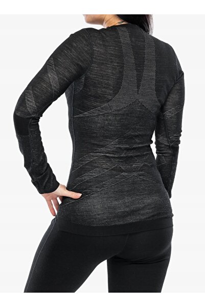 NO BRAND Bluză de damă Smartwool Intraknit Merino 200 Crew - negru/alb S