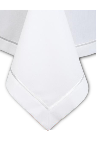 NO BRAND Față de masă albă SARA 400x140 cm, rezistentă la pete, cu Teflon, di...