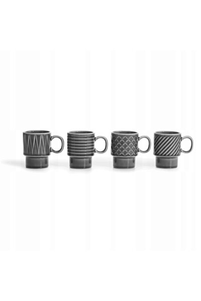 Sagaform Cești de espresso, gri (4 bucăți) Cafea