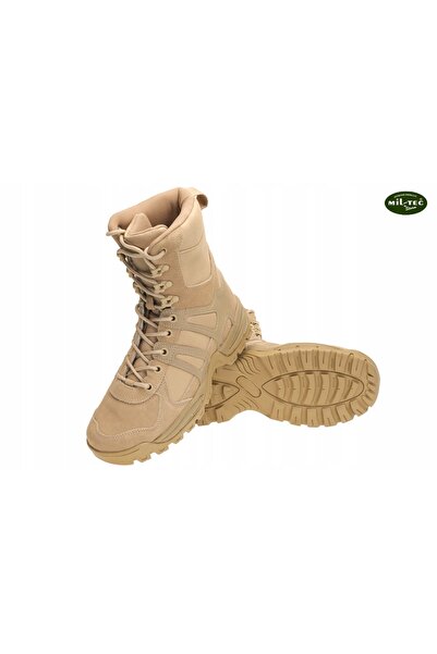 Mil-Tec Bocanci militari din piele, protecție tactică, Generația II, Kaki, 39