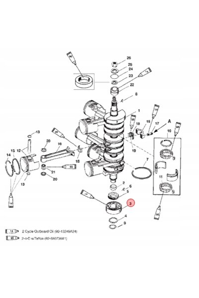 NO BRAND Rulment cu bile MERCURY MERCRUISER 30-67923T