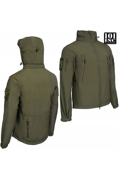 NO BRAND 101 INC Jachetă tactică softshell de toamnă cu glugă și membrană, Ve...