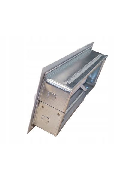 NO BRAND Grilă de ventilație dreptunghiulară metalică albă 110x245 cu jaluzea...