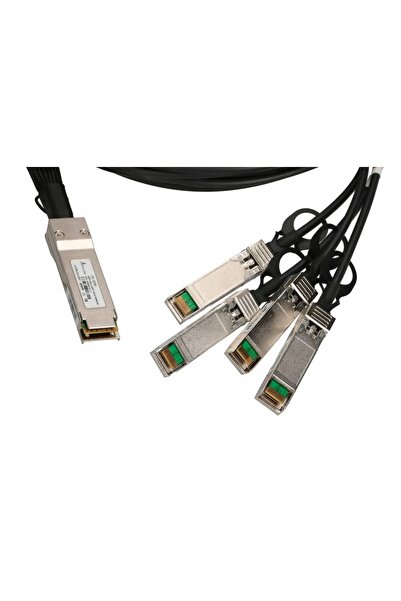 Extralink Cablu QSFP+ DAC de 40 Gbps la 4x 10 Gbps, 3 m, 30 AWG, pentru MikroTik