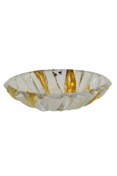 NO BRAND Salaterka cristal Bohemia Bomboo Gold 33,5cm