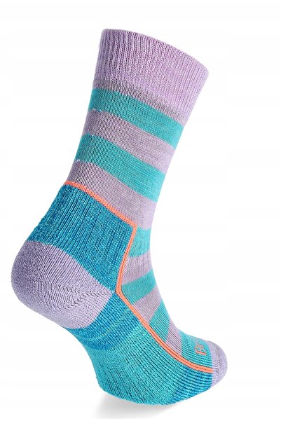 NO BRAND Șosete de damă Bridgedale Hike LW Merino Perf B Patrn - turcoaz/liliac