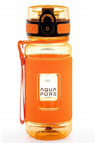 Astra Bidon de apă AQUA PURE 400ml fără BPA TRITAN PORTOCALIU NEON x2
