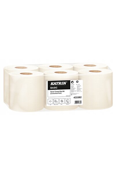 KATRIN JONES Prosop de hârtie Basic M Katrin, 6 role, alb