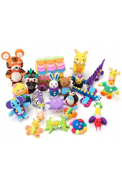 NO BRAND MEGA SET PIANKOLINA PLASTICINĂ PASTĂ PLASTICINĂ 36 PIESE + CUTIE