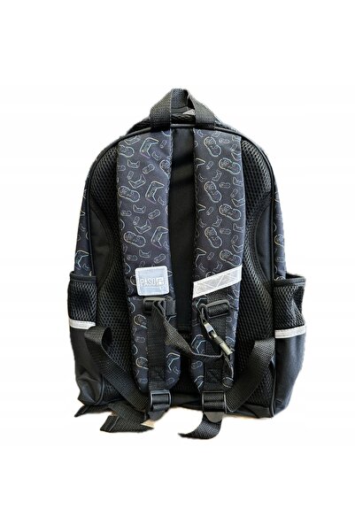 NO BRAND Rucsac școlar cu mai multe compartimente Paso, negru, multicolor