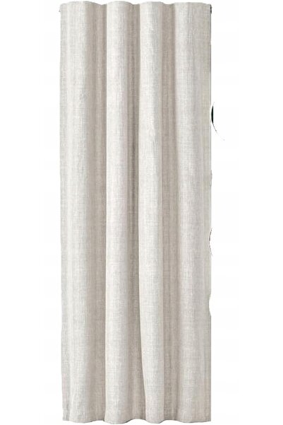 NO BRAND Perdea 280x240 cm albă - Aspect de in inegalabil, cu bandă de înfășu...