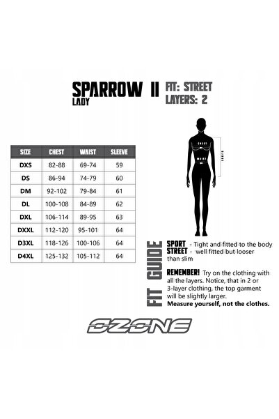 NO BRAND OZONE SPARROW II LADY BLACK L Jachetă de piele