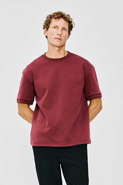 DeFacto Anti-Wrinkle Cotton Off-Shoulder Oversize Basic T-Shirt B6494Ax26Au