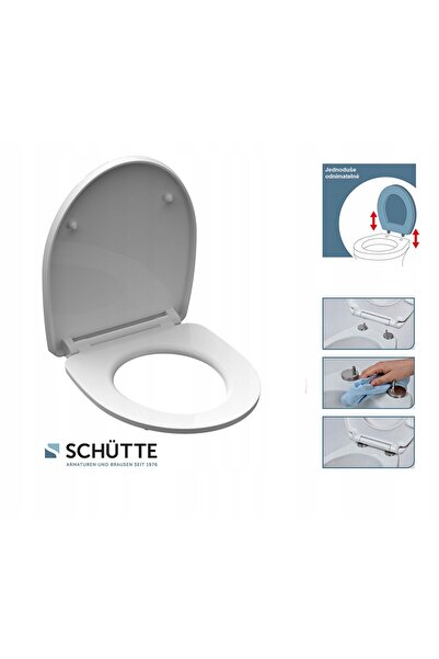 NO BRAND Scaun de toaletă SCHUTTE RAIN DROP cu închidere lentă