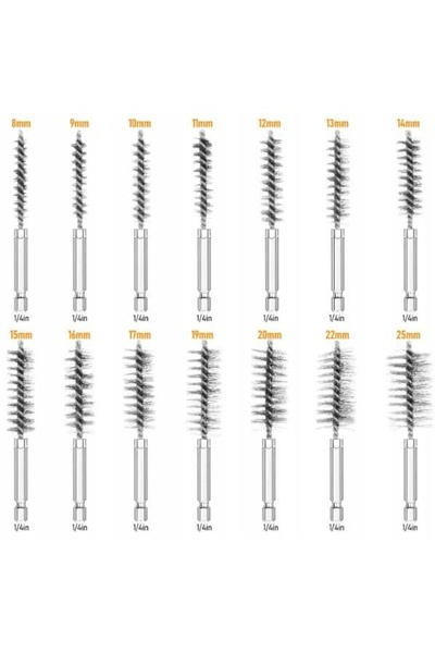 NO BRAND Perie de sârmă pentru bormaşină, 1/4 ", 14 dimensiuni, din oțel