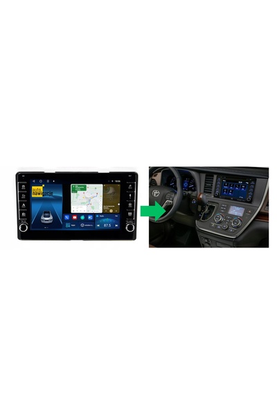NO BRAND RADIO CU NAVIGAȚIE GPS PENTRU TOYOTA SIENNA 2015+ CU SISTEM ANDROID