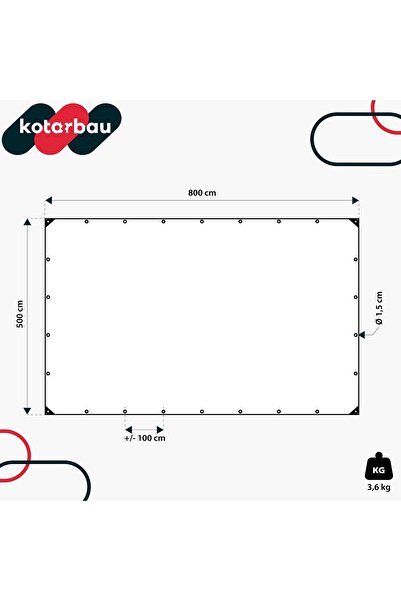 NO BRAND Prelată protectoare PLANDEKA 5x8M, transparentă, 120g/m²