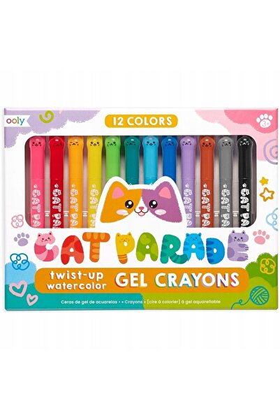 Ooly Creioane gel acuarelă paradă de pisici 12 culori