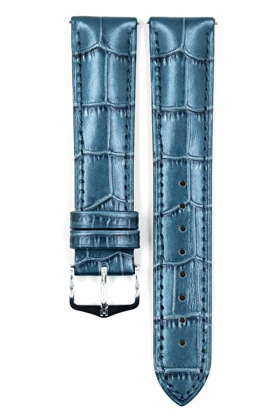 NO BRAND HIRSCH Duke M - 18mm - Albastru Marin - Curea de ceas din piele
