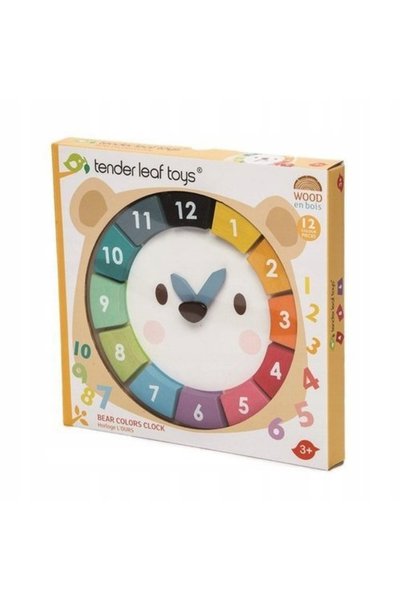 Tender Leaf Toys Ceas cu blocuri Ursuleț pentru copii, puzzle educativ pentru...