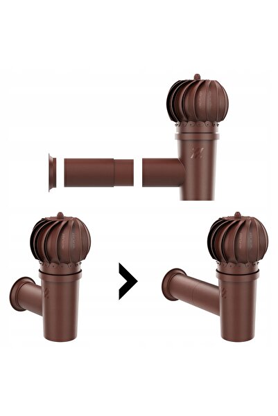 NO BRAND Tub de extensie pentru șemineu cu ventilație laterală 20 cm fi110 BR...