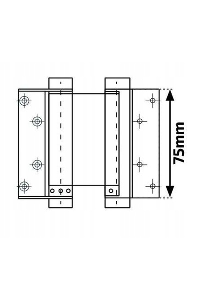 NO BRAND Balamale cu arc 75 mm pentru ușă, patină, solide, rezistente, 1 bucată.