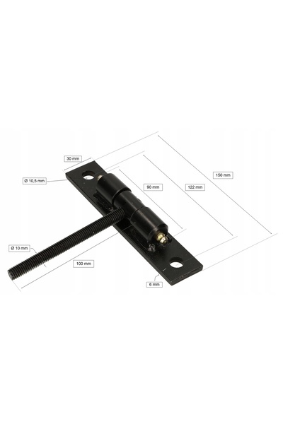NO BRAND SET 2 BUC BUCLE DE UȘĂ CU ȘURUBURI 10x100 MM CU GRESĂ NEGRU FURTKI