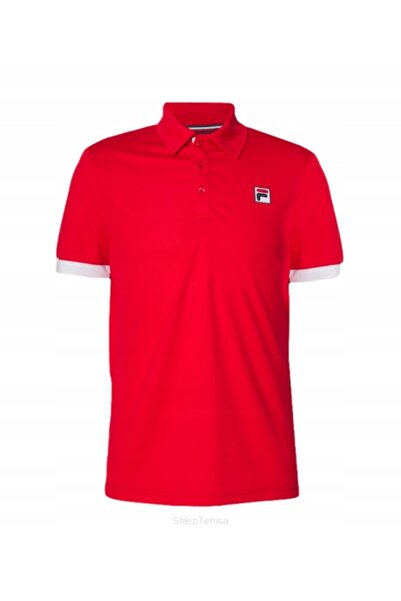FILA Tricou tenis Polo Marc roșu r.M