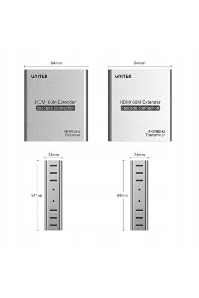 NO BRAND Unitek HDMI 2.0 4K Extender prin Ethernet până la 60m (V1164A)