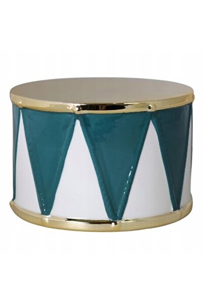 NO BRAND Figurină decorativă de Crăciun din ceramică, în formă de tobă, pentr...