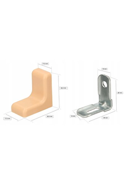 NO BRAND Set de 100 de piese: cuie din lemn, colțare metalice pentru mobilier...