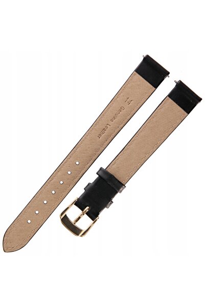 NO BRAND HIRSCH City Calf XL - 14mm - NEGRU - Curea de ceas din piele