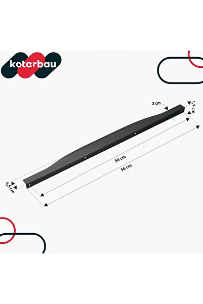 NO BRAND Set de 4 mânere de mobilier tip bordură, moderne, din aluminiu, negr...