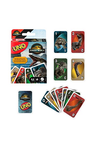 NO BRAND Mattel UNO Jurassic World Rebirth Dinosaurs Joc de cărți