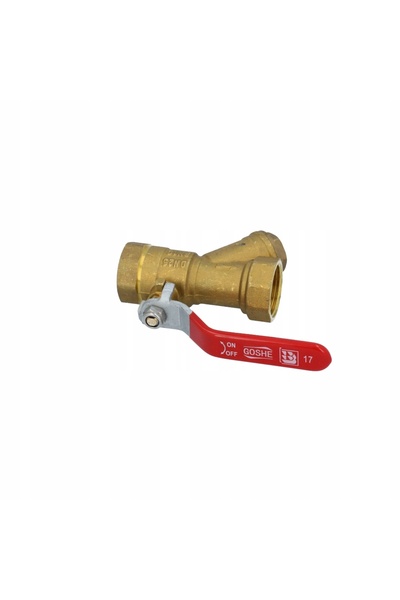 NO BRAND Robinet cu bilă unghiular din alamă, filtrat, cu mâner, 1 " DN25, GOSHE