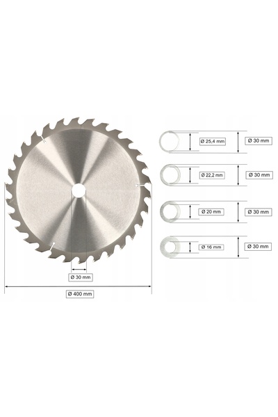 NO BRAND Lamă de ferăstrău circular pentru lemn de 400 mm, pentru prelucrarea...