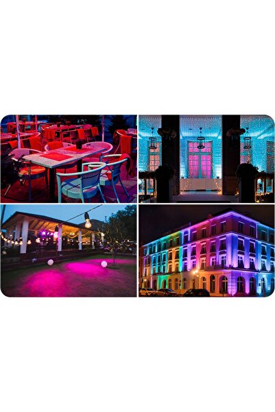 NO BRAND LAMPĂ SOLARĂ LED RGB COLORATĂ, CU PANOU SEPARAT, TELECOMANDĂ ȘI SENS...