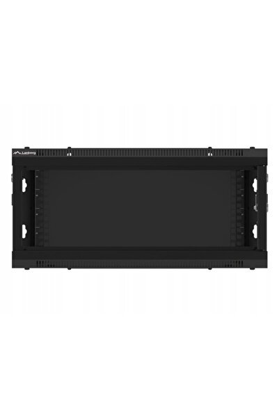 Lanberg Dulap rack de perete negru de 19 inch 4U 600x600mm (cu ușă de sticlă)