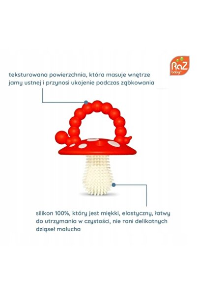 NO BRAND RazBaby jucărie de dentiție din silicon în formă de ciupercă pentru ...