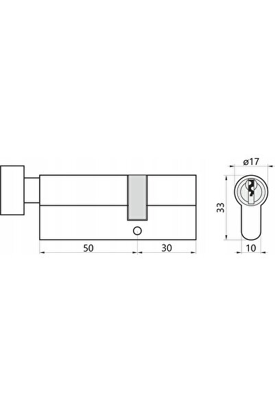 Yale Inserție neagră pentru clanță de ușă G30/50 - 3 chei