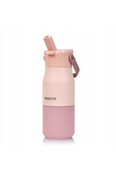 NO BRAND Sticlă termică din oțel, etanșă, mică, cu pai, pentru apă, 360 ml