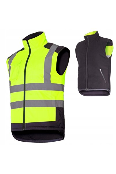 NO BRAND Vestă de siguranță reversibilă, galbenă, mărimea 3XL, LAHTI